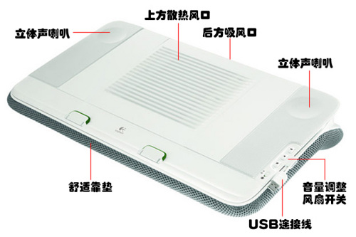 超凡舒适 罗技N700音箱笔记本膝上托架评测