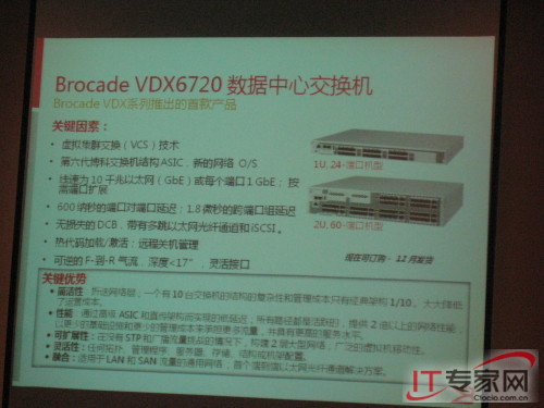 博科VDX 6720数据中心交换机有效传达VCS技术