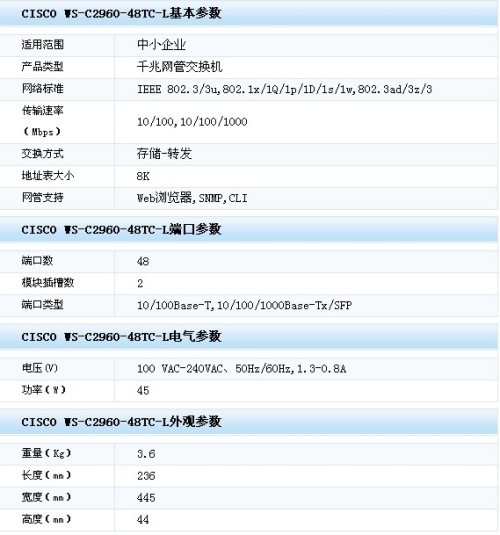 ˼��WS-C2960-48TC-L�������ٴ�����6200Ԫ