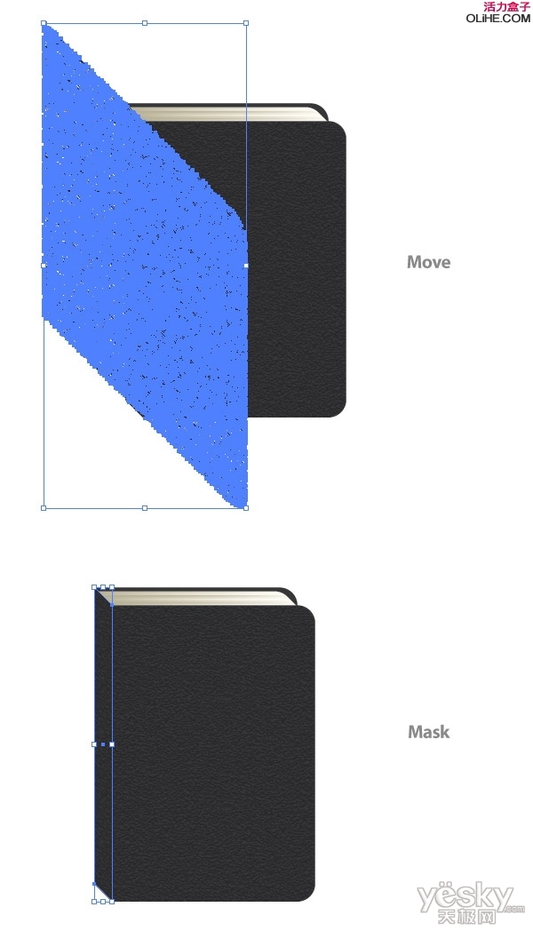 Illustrator绘制精致量风格记事簿_天极设计在线整理