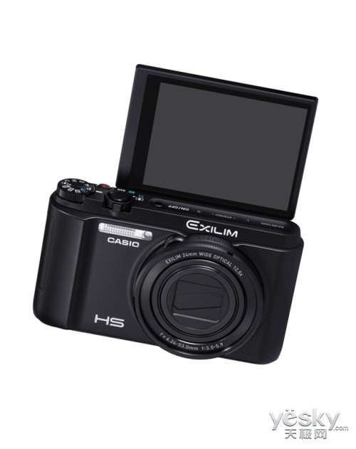 卡西欧 casio ex-zr1000 旗舰卡片数码相机 黑色 液晶屏翻转至上方