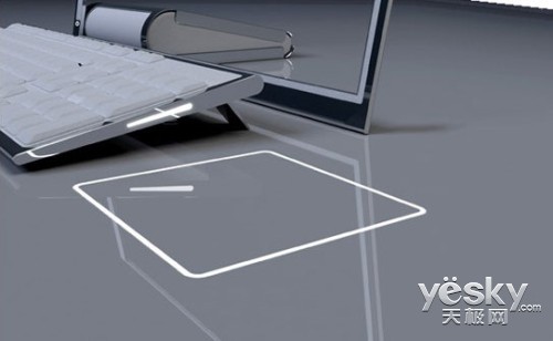 惠普透明概念电脑 配备19寸的全透明显示器