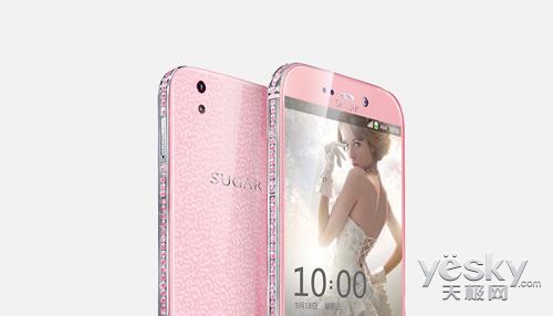 SUGAR时尚首饰手机, 白色经典粉色当道