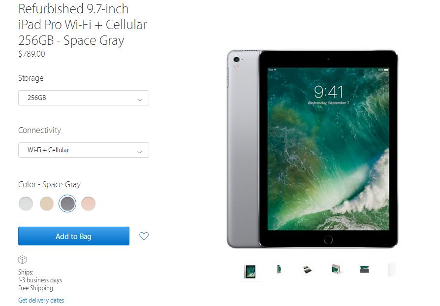 iPad Pro 9.7,iPad mini 5 9.7英寸ipad pro官翻机开售:最多便宜950元