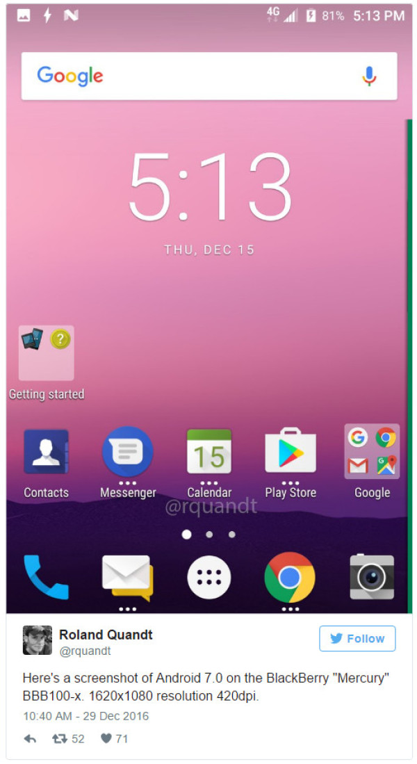 黑莓Mercury截屏曝光 全键盘设计证实