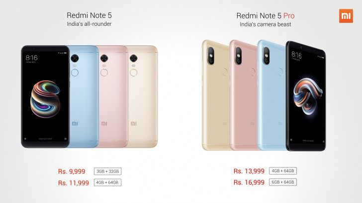红米Note 5\/5 Pro印度首发:999元起 首发骁龙6