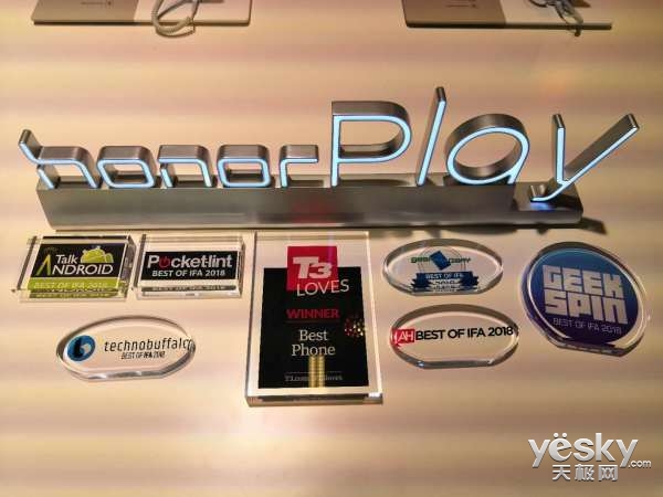 荣耀Play包揽IFA展七大奖项 电竞游戏王实至名