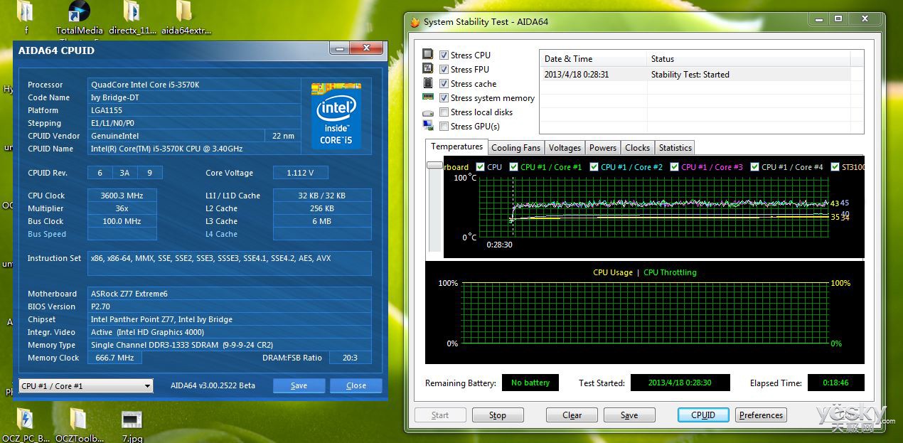 4ghz,主板為華擎 z77